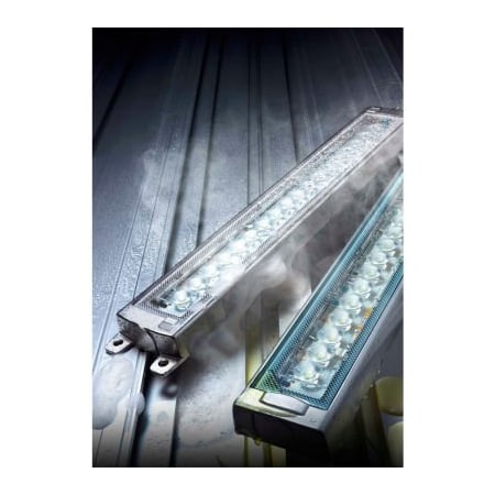 PATLITE USA CORPORATION Patlite Industrial LED Machine Light, 300mm, Tempered Glass, Aluminum, DC24V CLK3C-24AG-CD